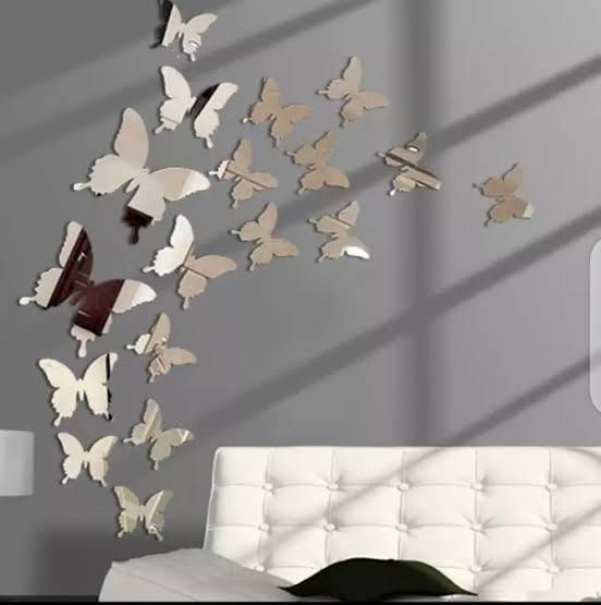 Silver Acrylic Butterflies for home decoration - WM 714