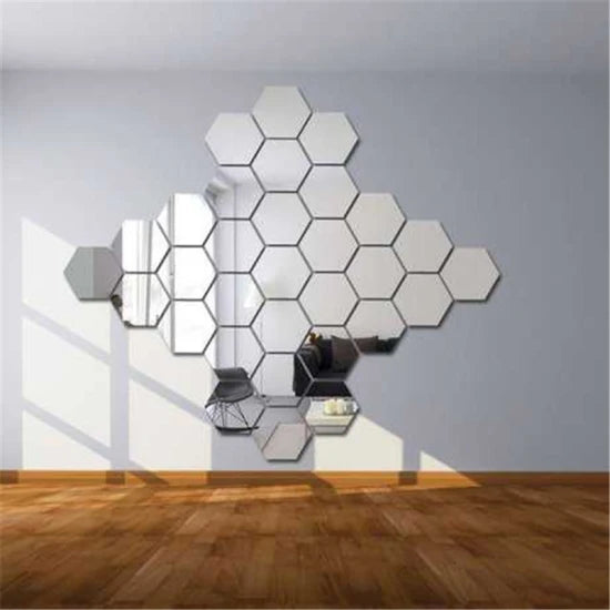 Unbreakable Acrylic Hexagon Shape Mirrors HM001