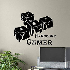 Hardcore Gamer Keyboard Keys Gamer for home and office decor - WA 814