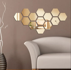 Unbreakable Acrylic Hexagon Shape Mirrors HM001