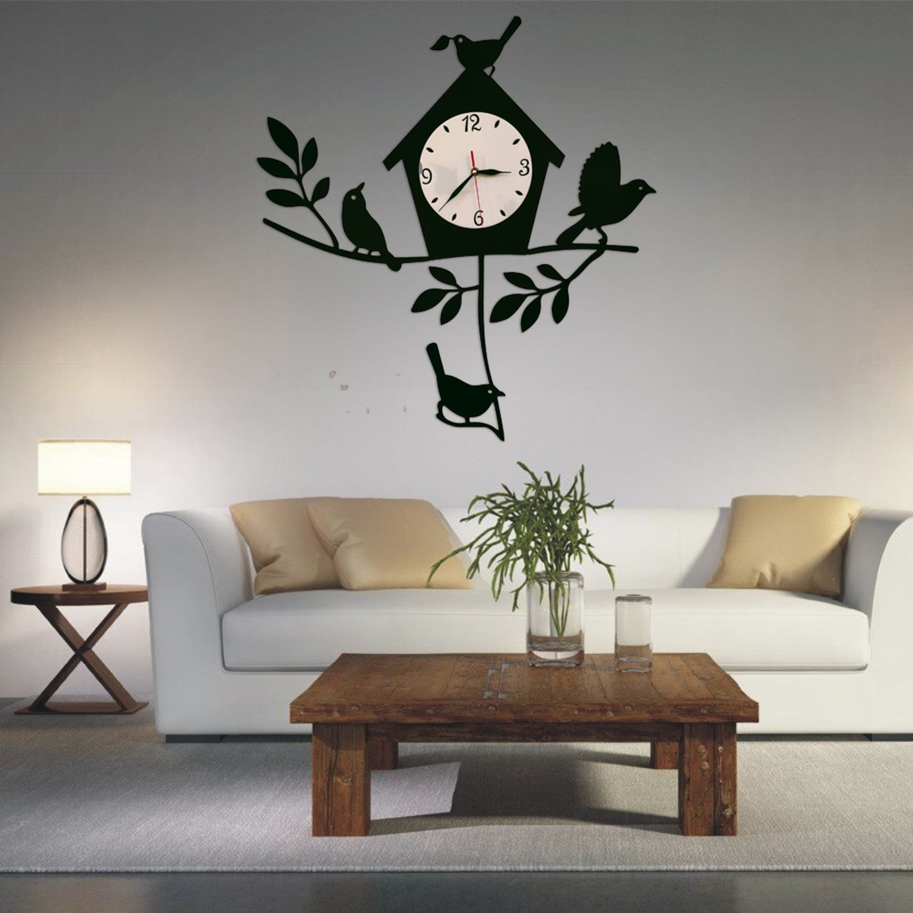 Birds with Nest Large Wall Clock for Home - WC 119