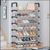 5 Layer shoe rack Tier Colored stainless steel Stackable shoe rack organizer