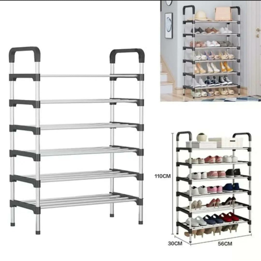 5 Layer shoe rack Tier Colored stainless steel Stackable shoe rack organizer