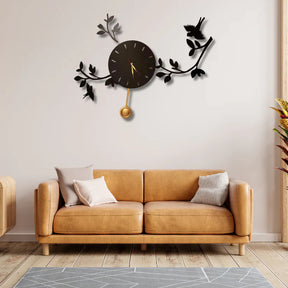 Birds on Branches Scenic Pendulum Clock - PD 606