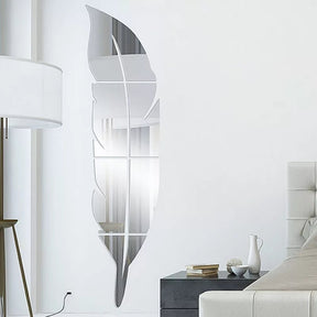 Silver Acrylic Leaf Mirror - ON 25% OFF NOW