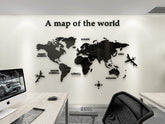 3D World Map for office decor - WA 810